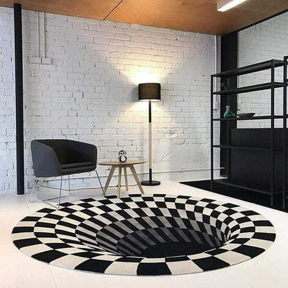 Geometric Illusion Rug with 3D Pattern