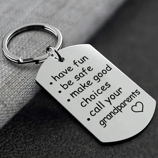 Durable Stainless Steel Keychain, Engraved Daily Reminder Gift