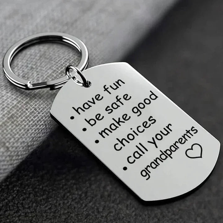 Durable Stainless Steel Keychain, Engraved Daily Reminder Gift