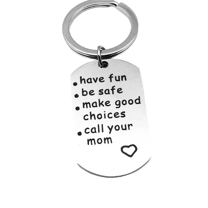 Durable Stainless Steel Keychain, Engraved Daily Reminder Gift