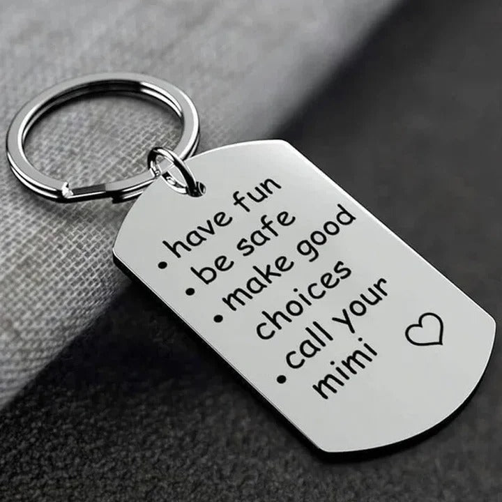 Durable Stainless Steel Keychain, Engraved Daily Reminder Gift