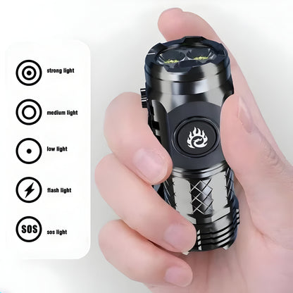 Rechargeable Mini Flashlight, Multiple LED Light Source