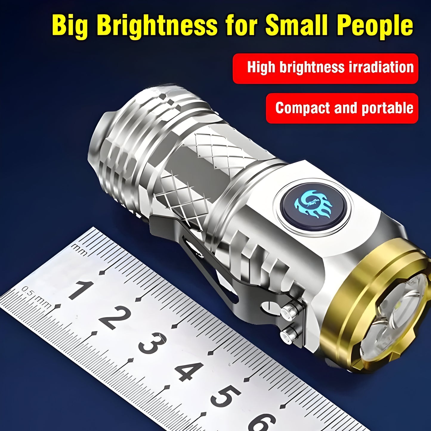 Rechargeable Mini Flashlight, Multiple LED Light Source