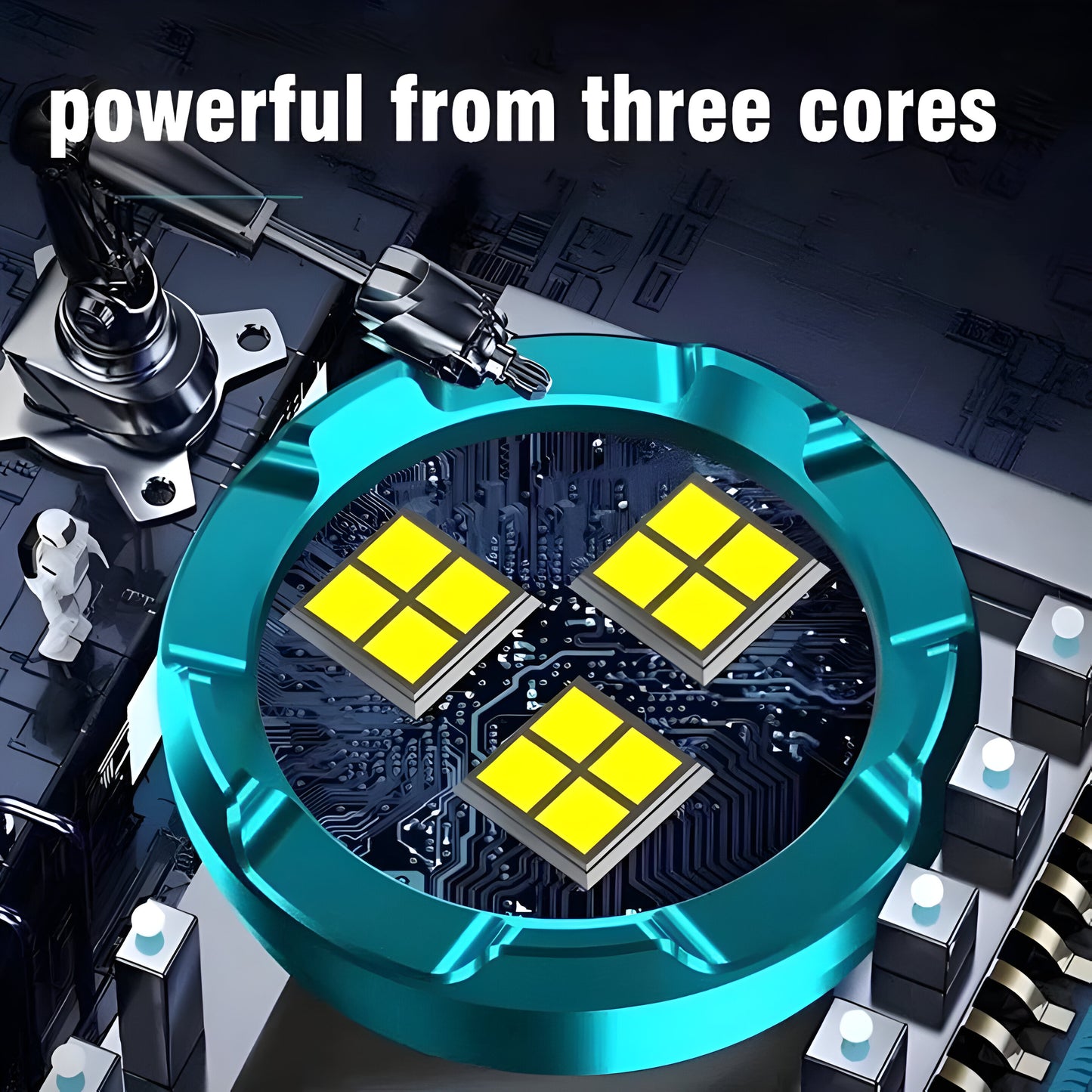 Rechargeable Mini Flashlight, Multiple LED Light Source