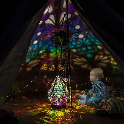 Decorative Night Light, Bohemian Projection Lamp for Ambiance