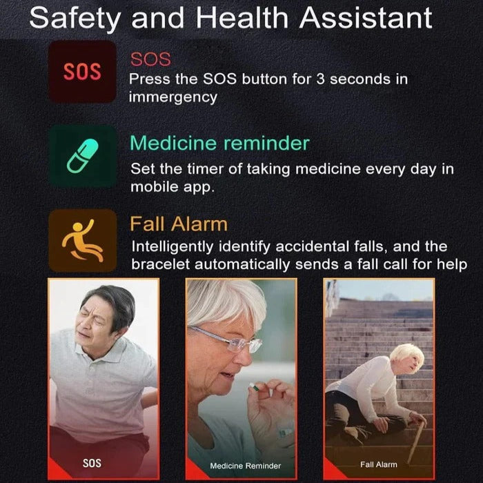 Smart Watch for Seniors, Activity and Health Monitoring Device