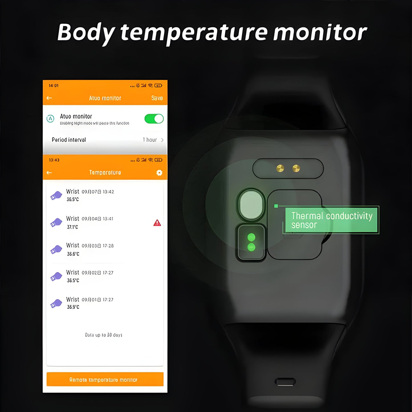 Smart Watch for Seniors, Activity and Health Monitoring Device