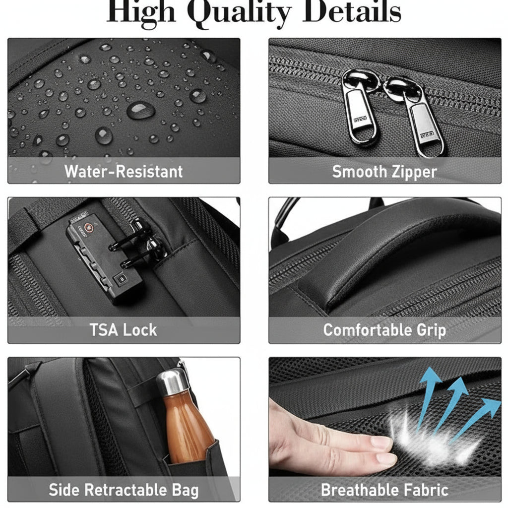 Camping Backpack, Rucksack with Internal Compression