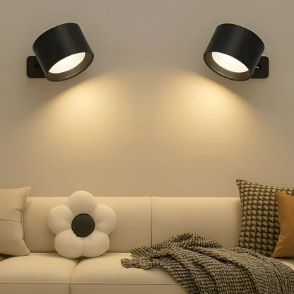 Rotating Wall Lamp, Cordless LED for Home