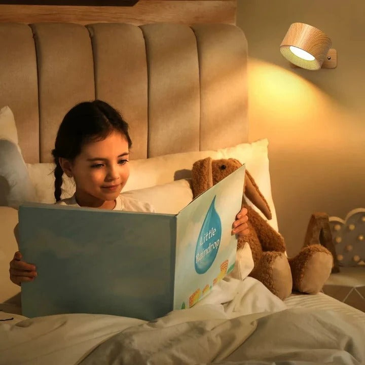 Rotating Wall Lamp, Cordless LED for Home