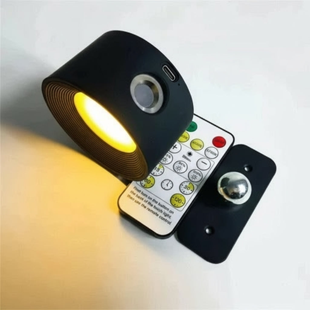 Rotating Wall Lamp, Cordless LED for Home