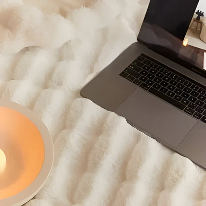 Textured Blanket for Bed or Sofa, Decorative Home Throw