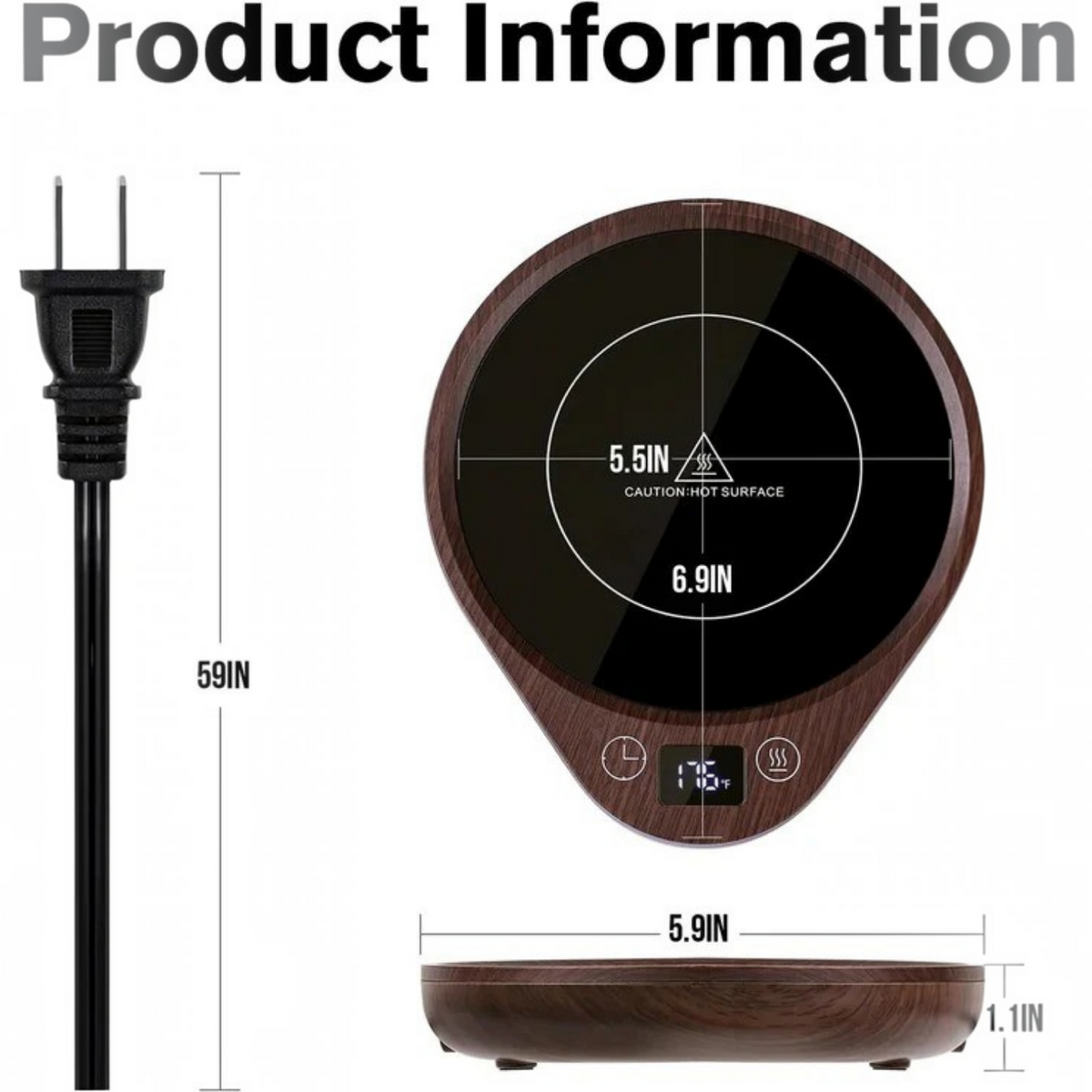 Mug Warmer and Cup Set, Electric Coffee Heater for Home