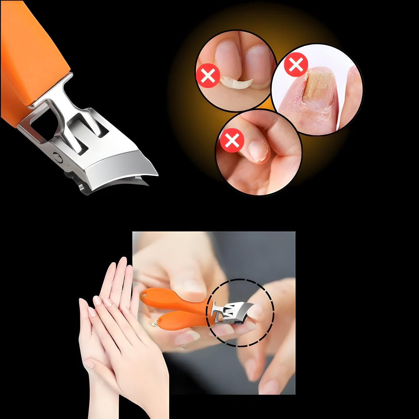 Heavy Duty Nail Clipper, Wide Jaw Cutter for Hard Fingernails