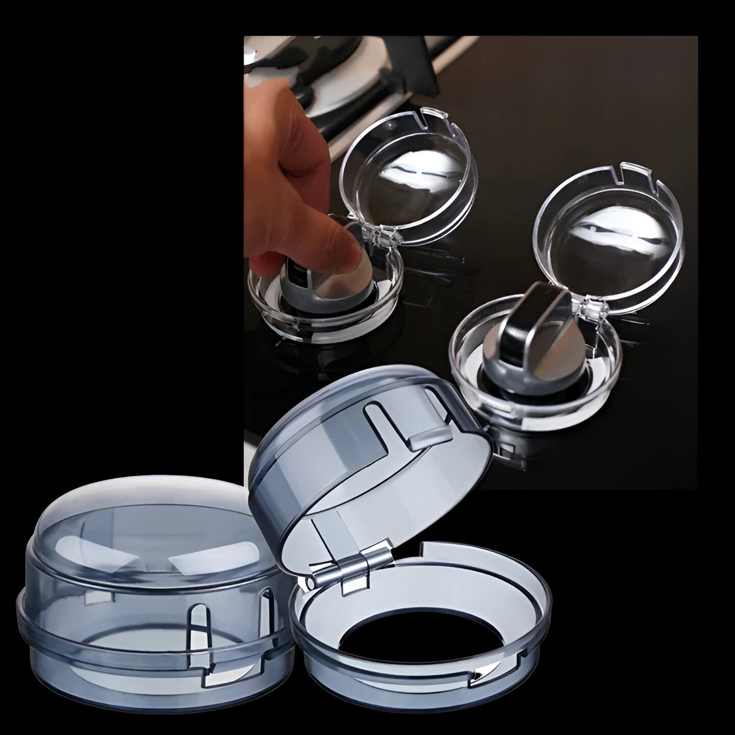 Stove Knob Guard Set, Heat Resistant Covers for Gas Ranges