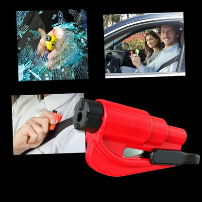 Vehicle Rescue Tool, 2-in-1 Window Breaker and Seatbelt Cutter