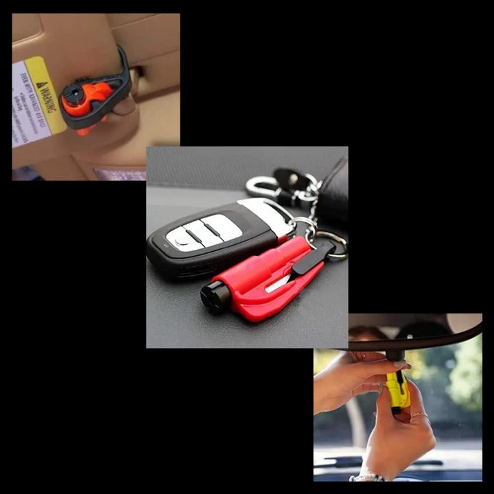 Vehicle Rescue Tool, 2-in-1 Window Breaker and Seatbelt Cutter