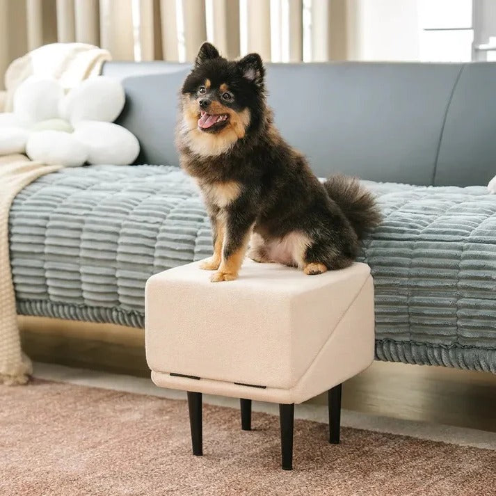 Folding Pet Steps and Ramp, 2-in-1 Convertible Furniture Aid
