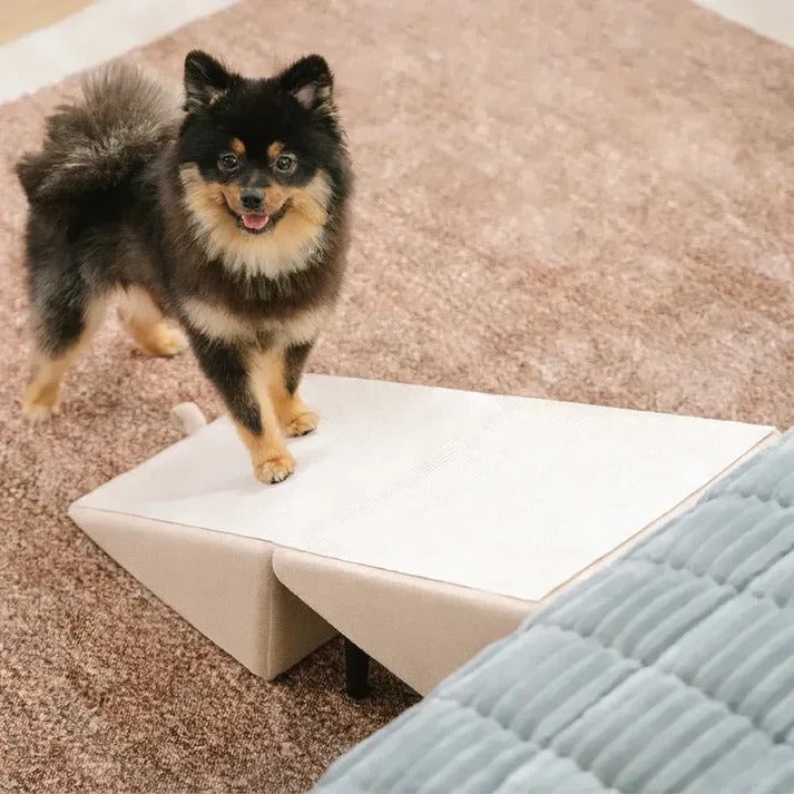 Folding Pet Steps and Ramp, 2-in-1 Convertible Furniture Aid