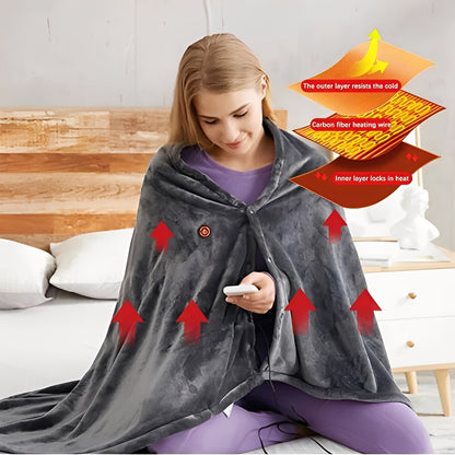 Portable Electric Heated Shawl, USB Rechargeable