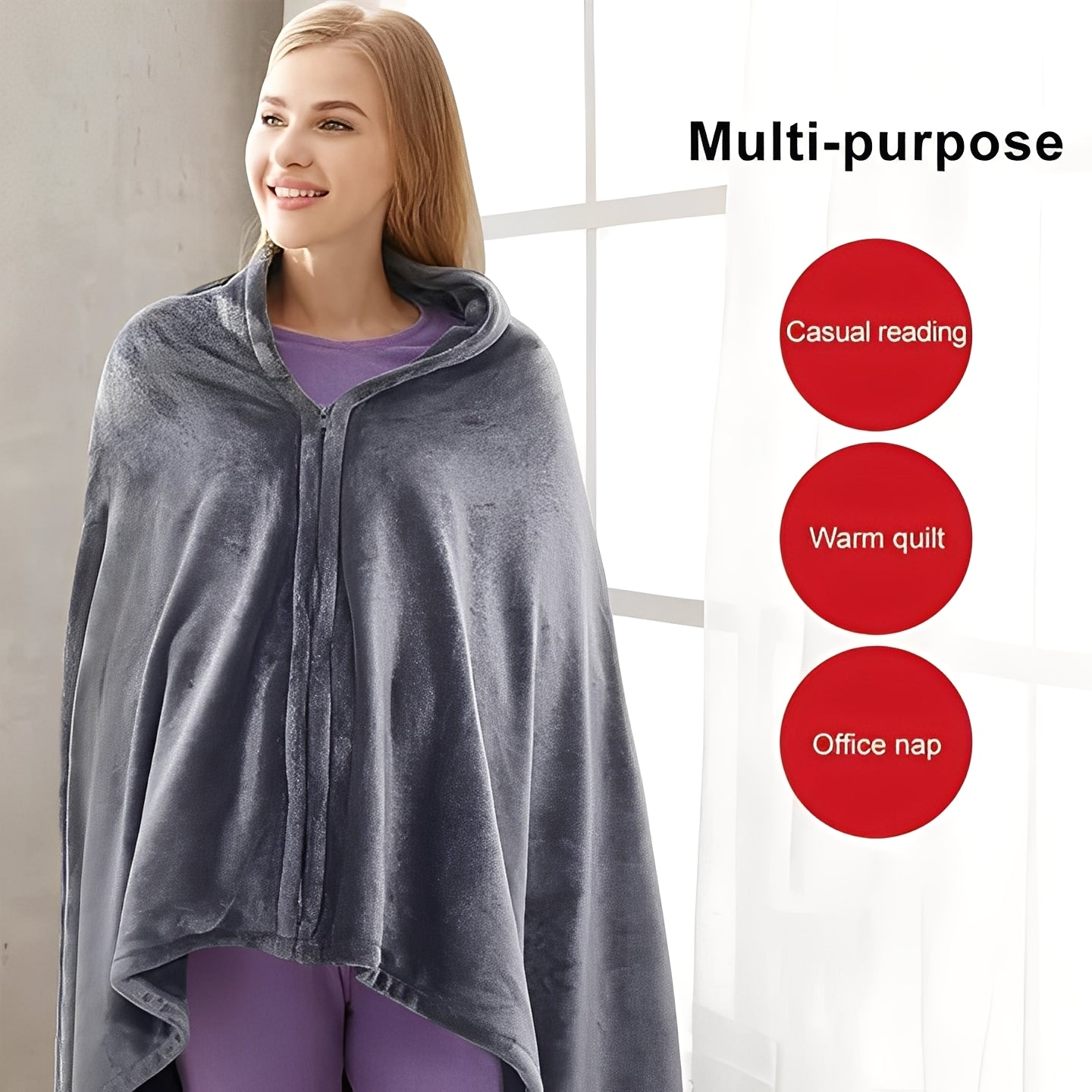 Portable Electric Heated Shawl, USB Rechargeable