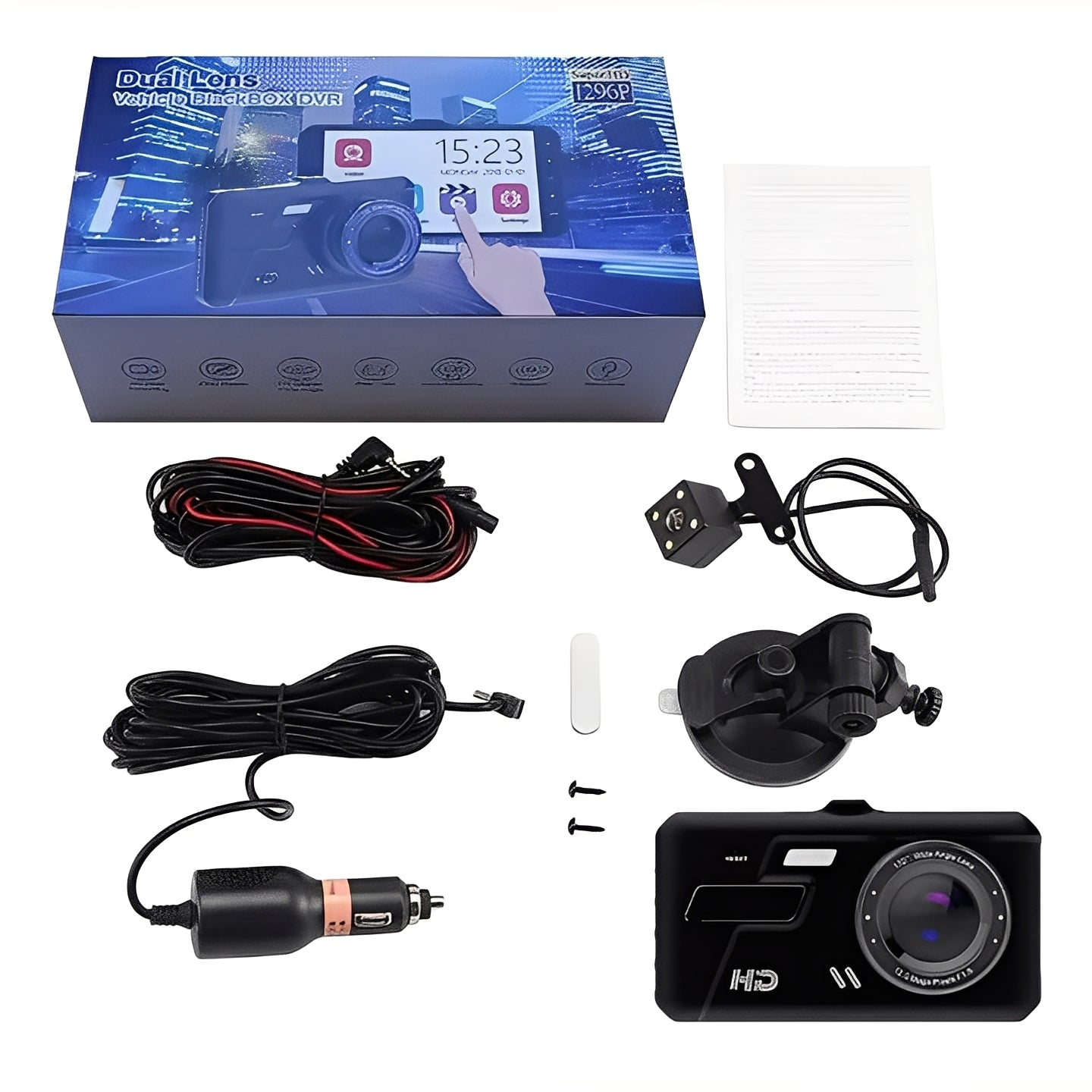HD Car Recorder, 1080P Dashboard Camera for Vehicles