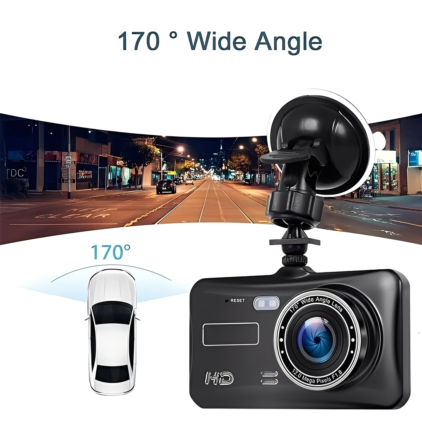 HD Car Recorder, 1080P Dashboard Camera for Vehicles