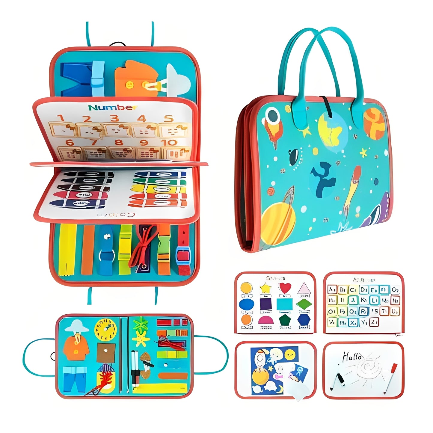 Montessori Learning Board, Educational Activity Center for Toddlers