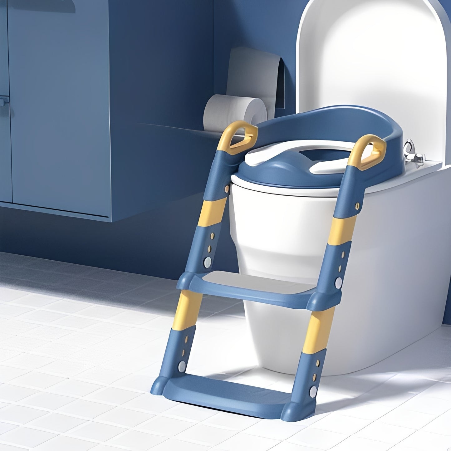Children's Step Stool Toilet Trainer, Foldable Ladder
