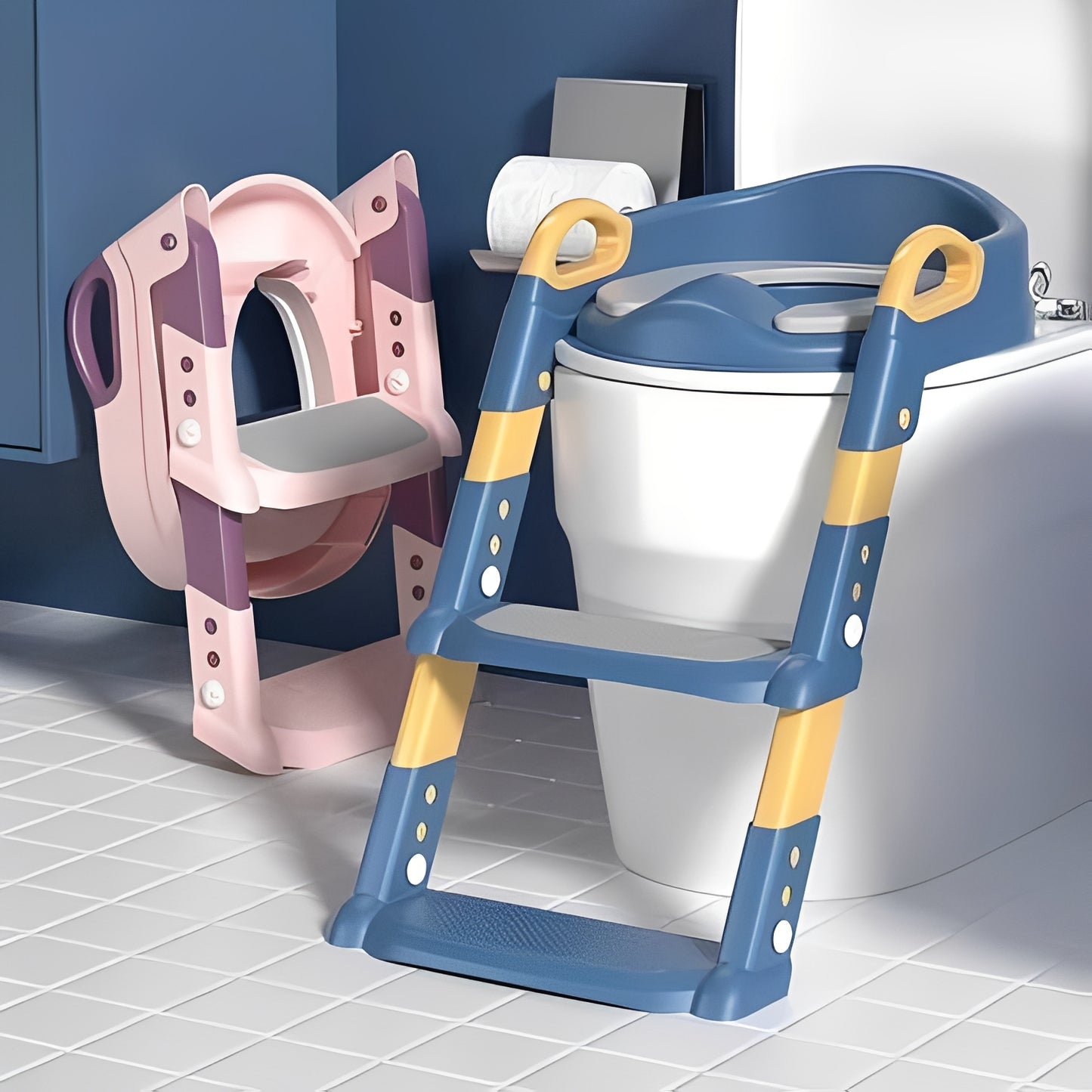 Children's Step Stool Toilet Trainer, Foldable Ladder