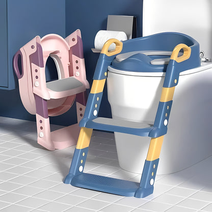 Children's Step Stool Toilet Trainer, Foldable Ladder