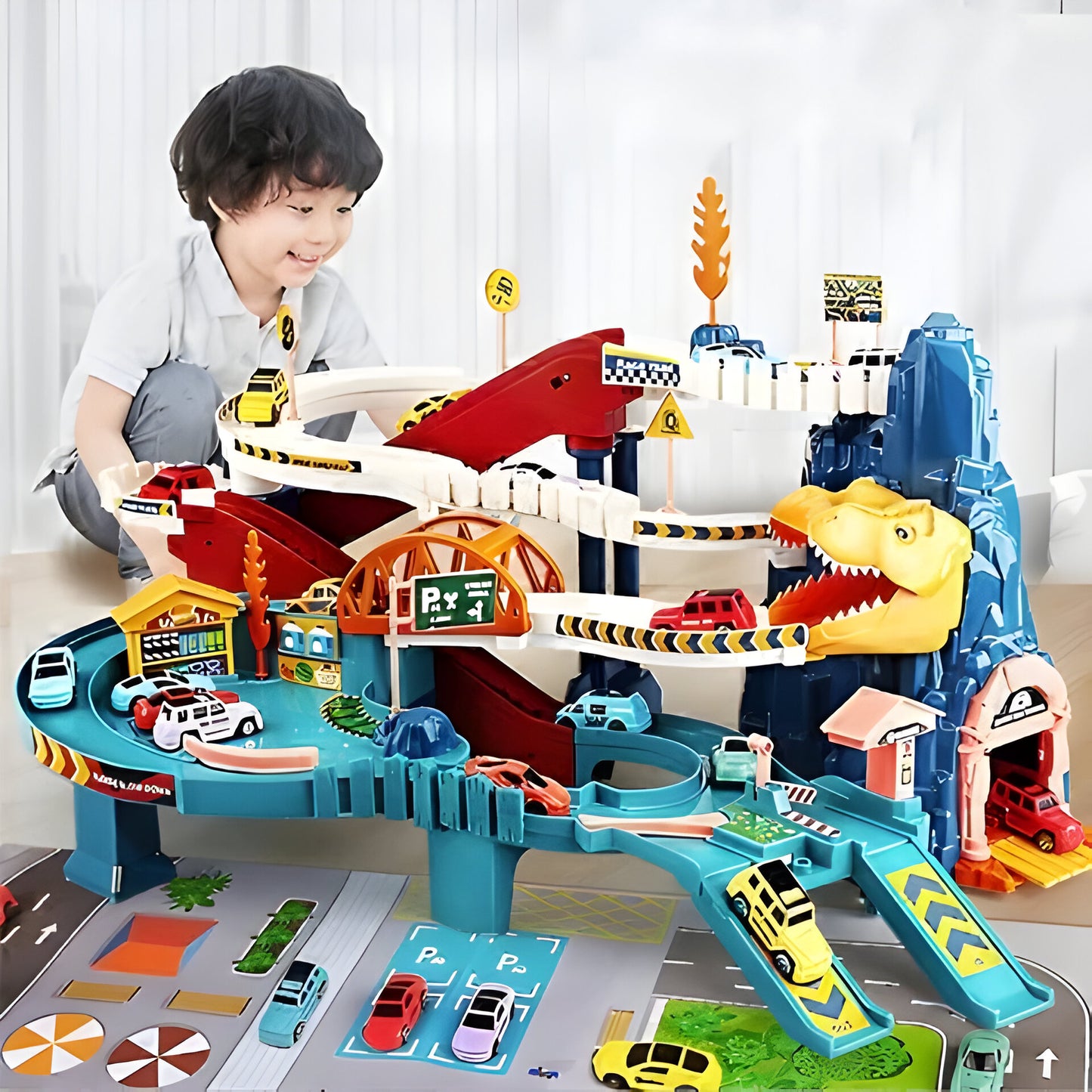 Kids Dinosaur Race Track, Flexible Adventure Set