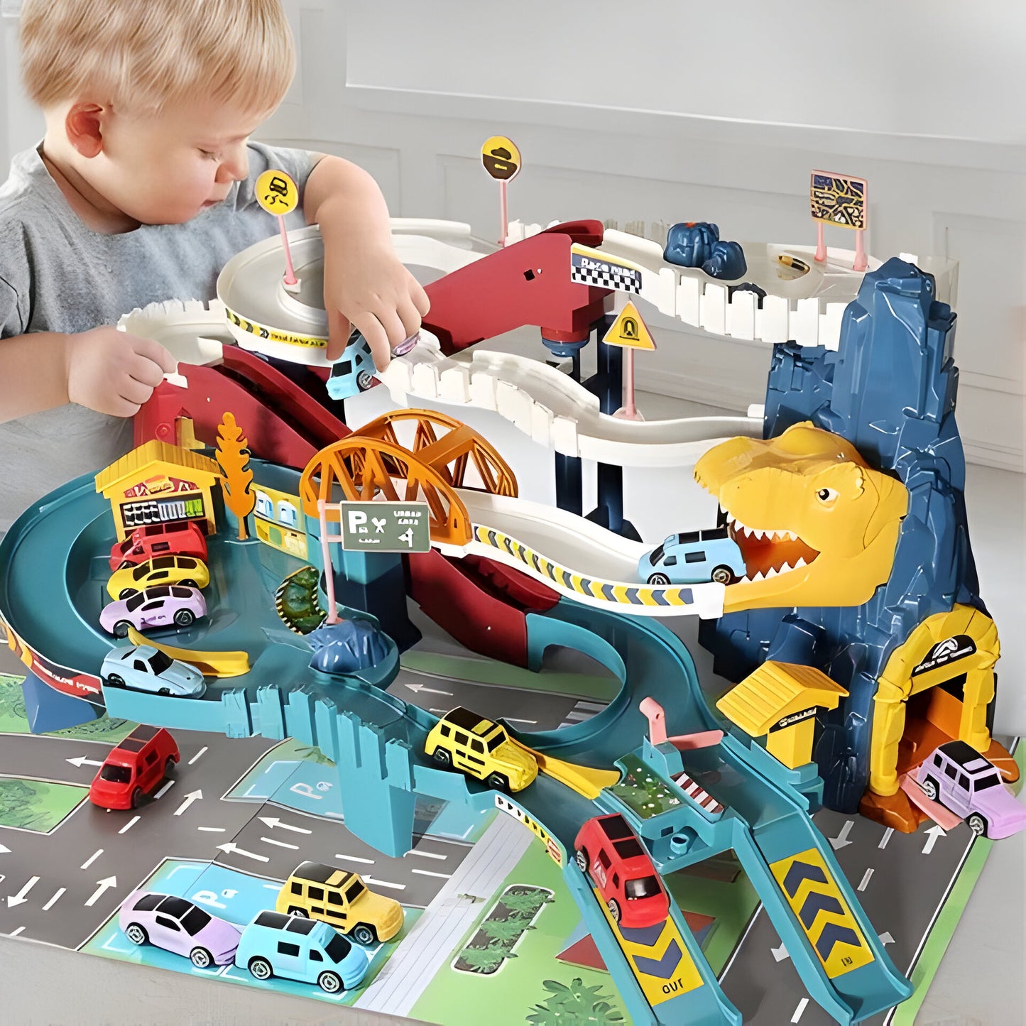 Kids Dinosaur Race Track, Flexible Adventure Set
