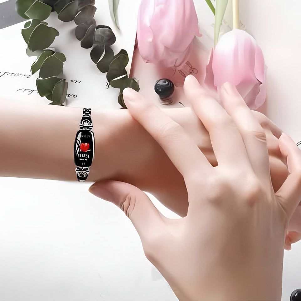 Women Smart Fitness Bracelet with Activity and Heart Rate Tracking