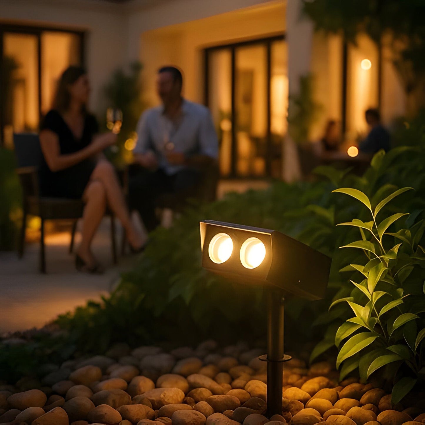 Solar Powered Spot Light with Adjustable Zoom Function