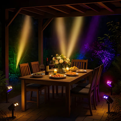 Solar Powered Spot Light with Adjustable Zoom Function