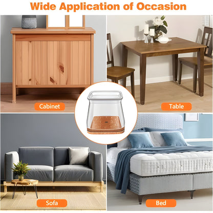 Silicone Protectors for Square Furniture Legs