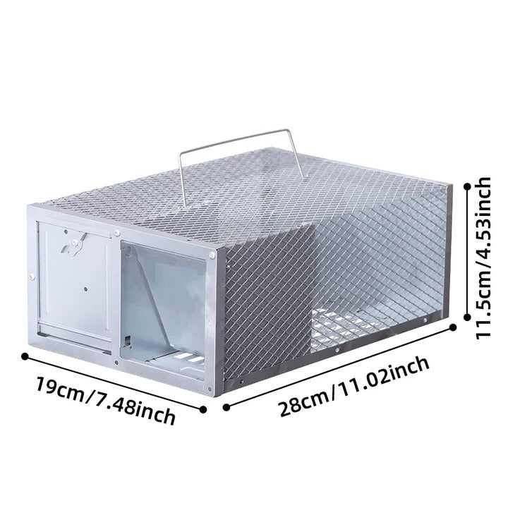 Metal Mouse Trap Cage with Single Door and Reusable Design