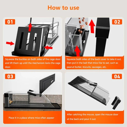 Automatic Mouse Trap Cage with Pressure Activated Trigger
