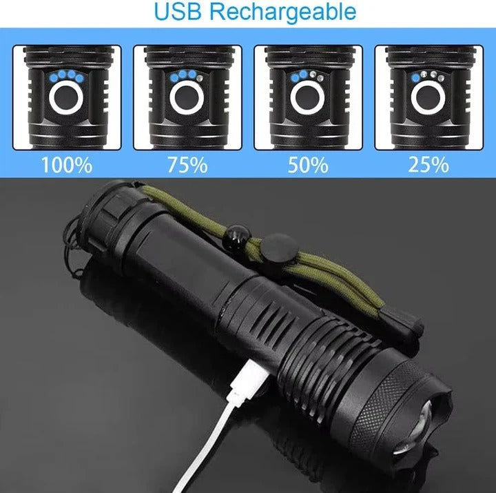 Rechargeable Flashlight with LED Light