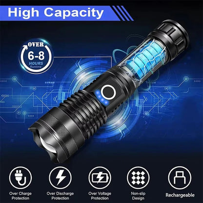 Rechargeable Flashlight with LED Light
