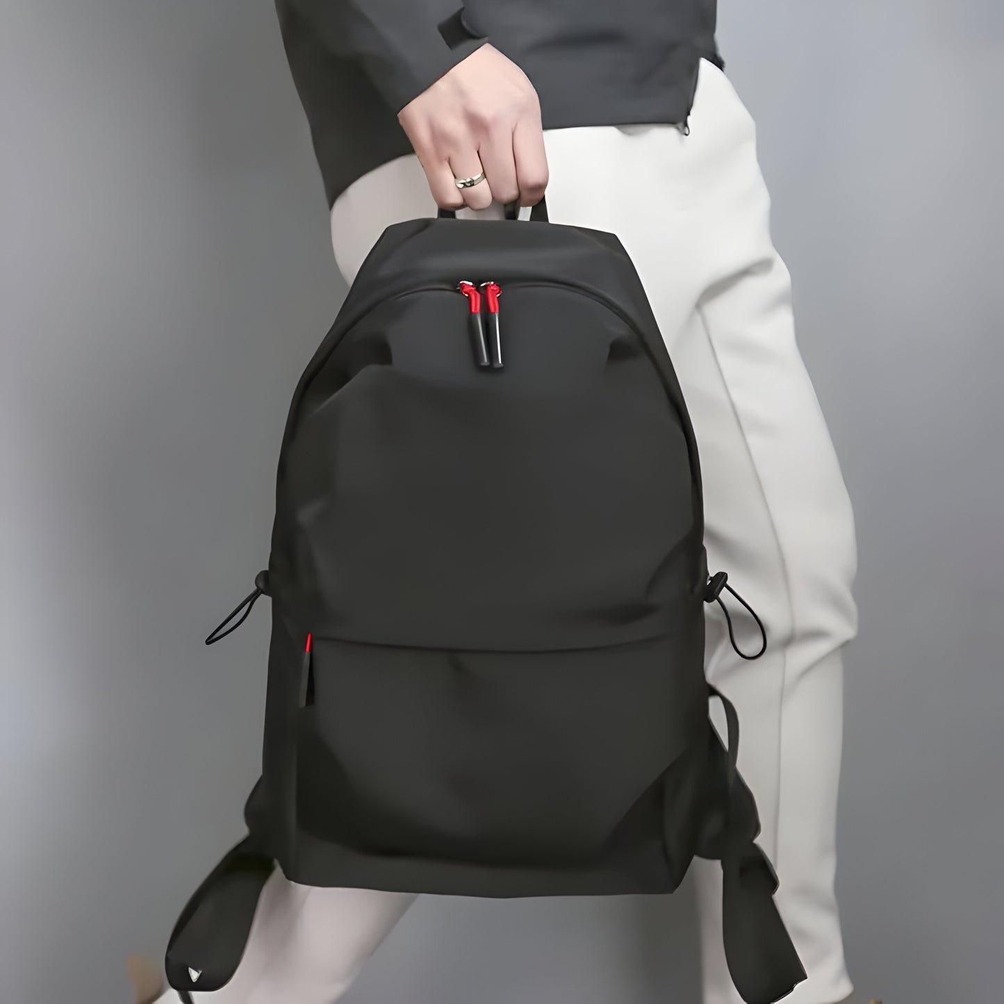 Sleek Black Backpack for Everyday Use