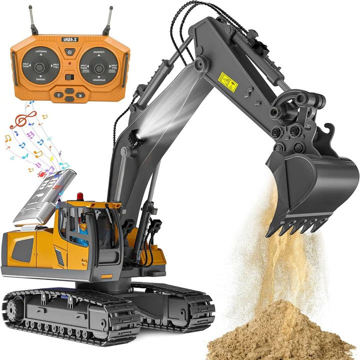 4WD Remote Control Toy Excavator Bulldozer and Dump Truck