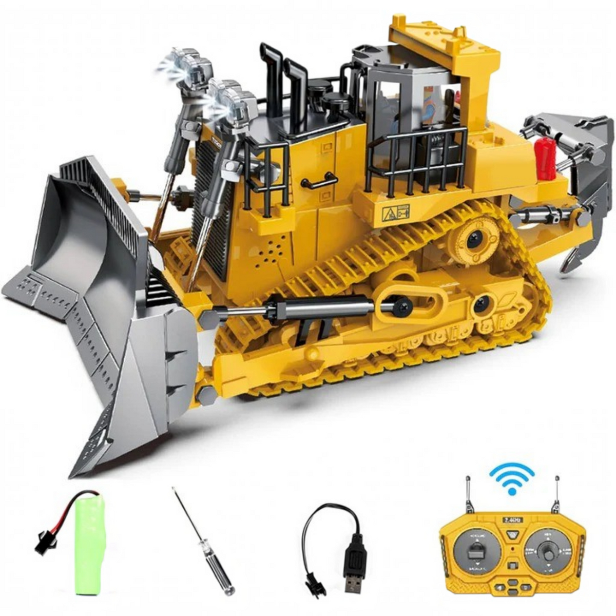 4WD Remote Control Toy Excavator Bulldozer and Dump Truck
