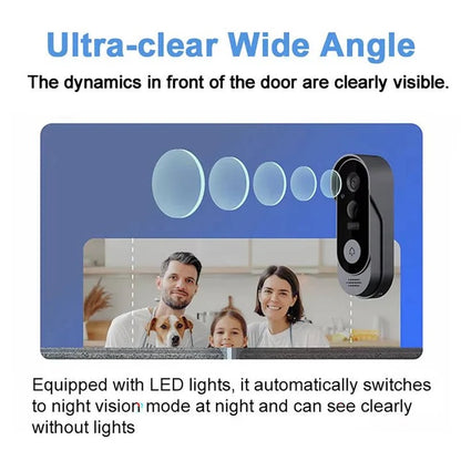 Wireless Doorbell Camera with Clear Video and Local Storage Option