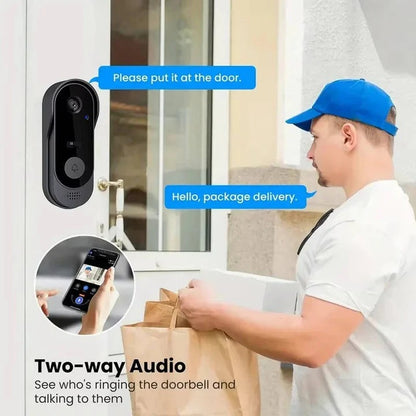 Wireless Doorbell Camera with Clear Video and Local Storage Option
