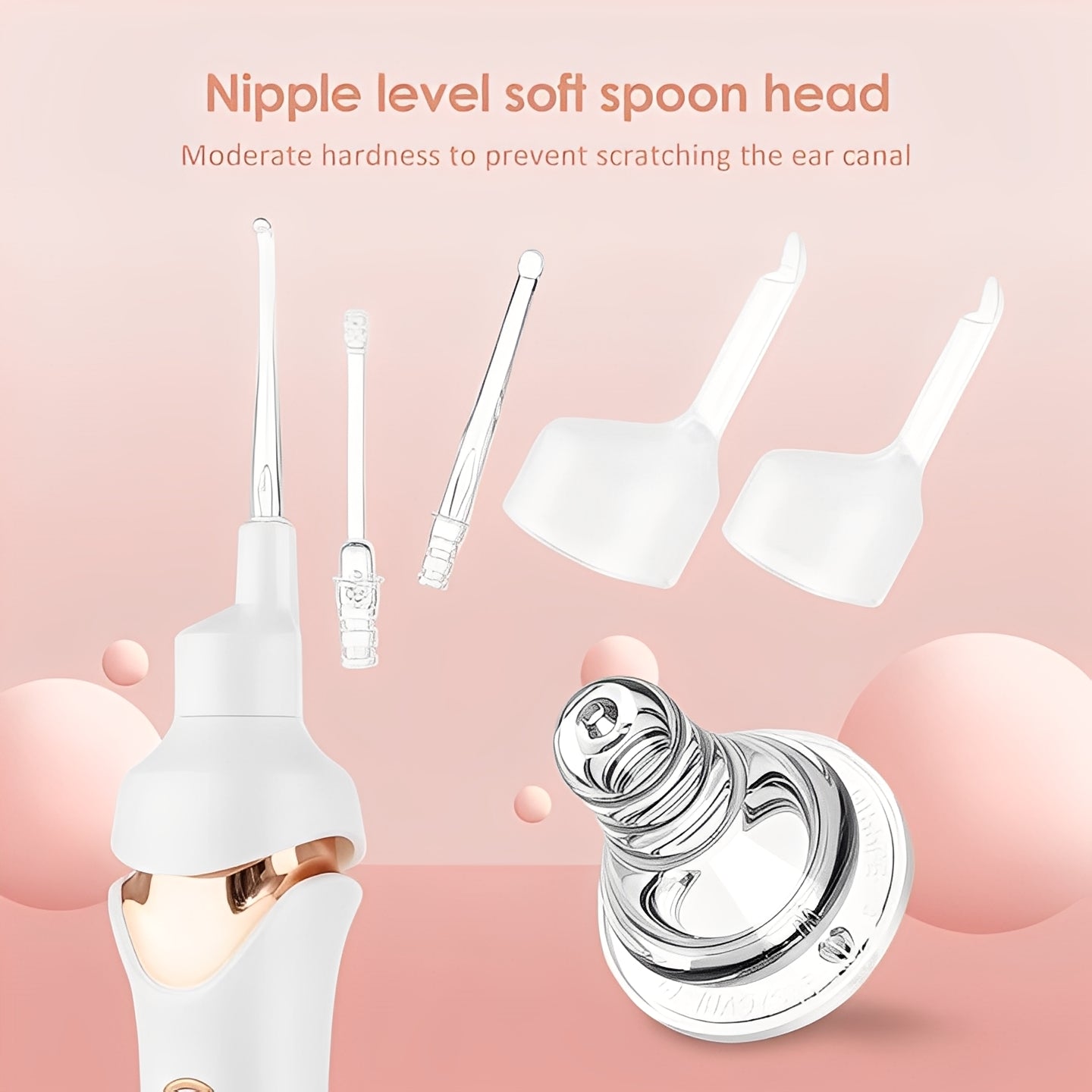 Vacuum Ear Cleaner Device with Soft Tip