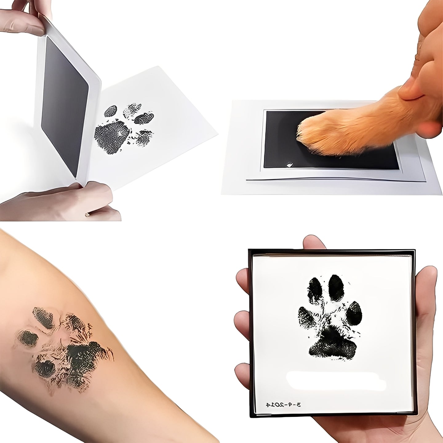 Dog Paw Print Kit with Ink Pad and Frame
