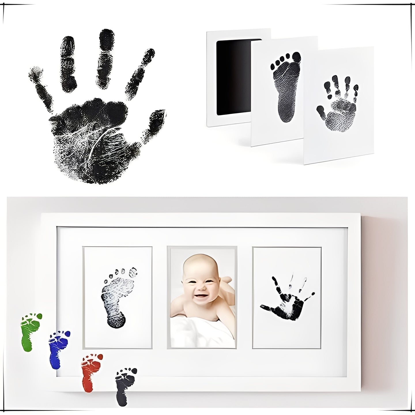 Dog Paw Print Kit with Ink Pad and Frame