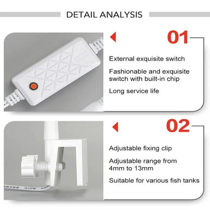 Full Spectrum LED Clip On Aquatic Plant Light